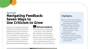 Navigating Feedback Seven Ways To Use Criticism To Grow