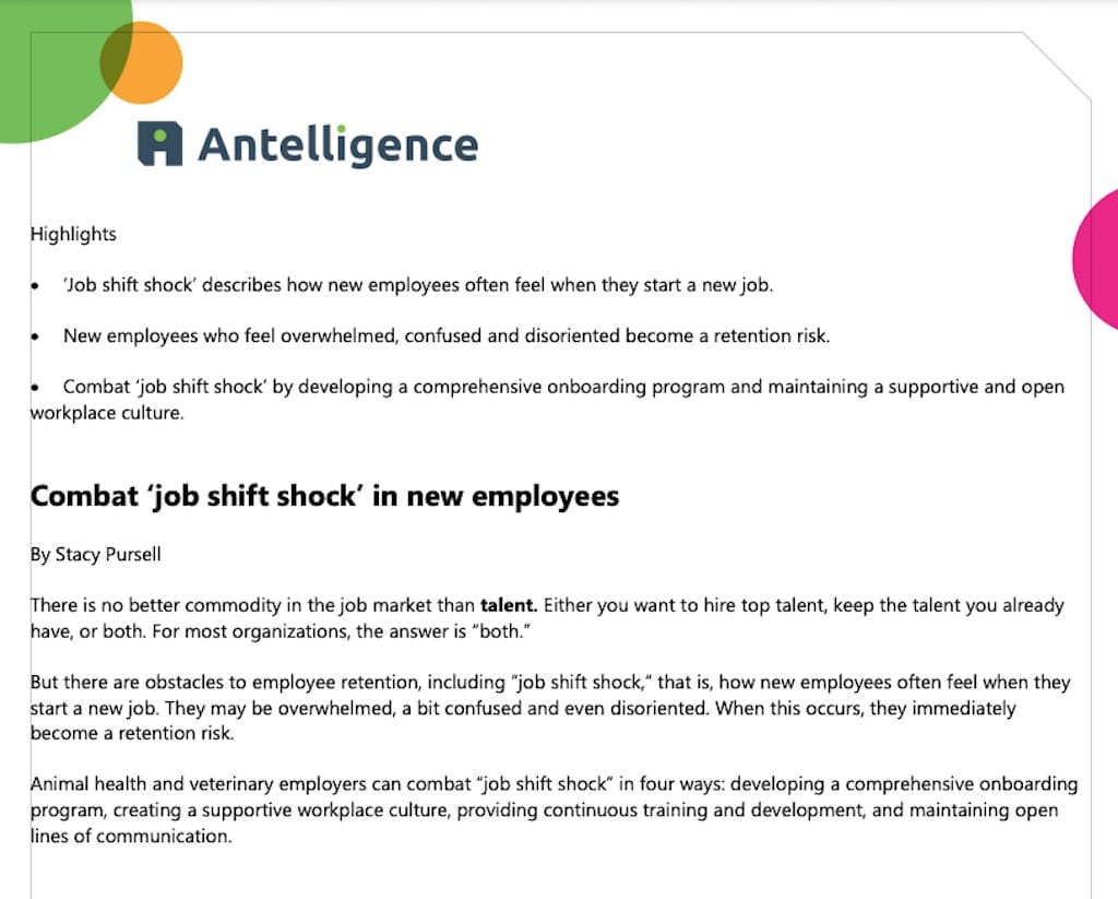 VET Recruiter Antelligence Combat Job Shift Shock In New Employees