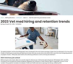 Aaha 2023 Vet Med Hiring Rentention Trends