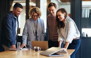 Successful,Business,Team,Connecting,With,Their,Clients,On,A,Video