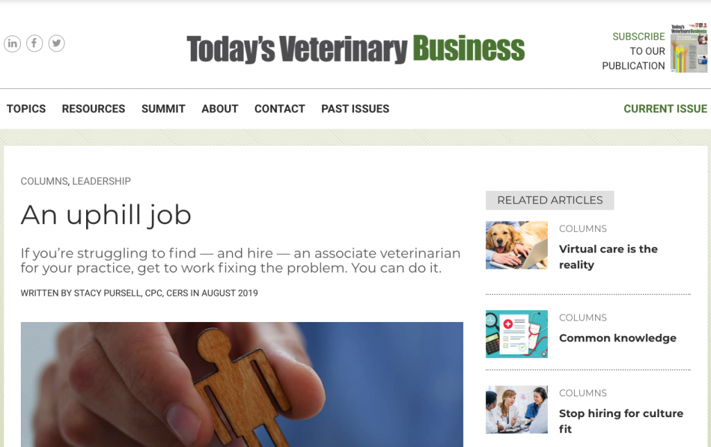 Todays Veterinary Business An Uphill Jpb
