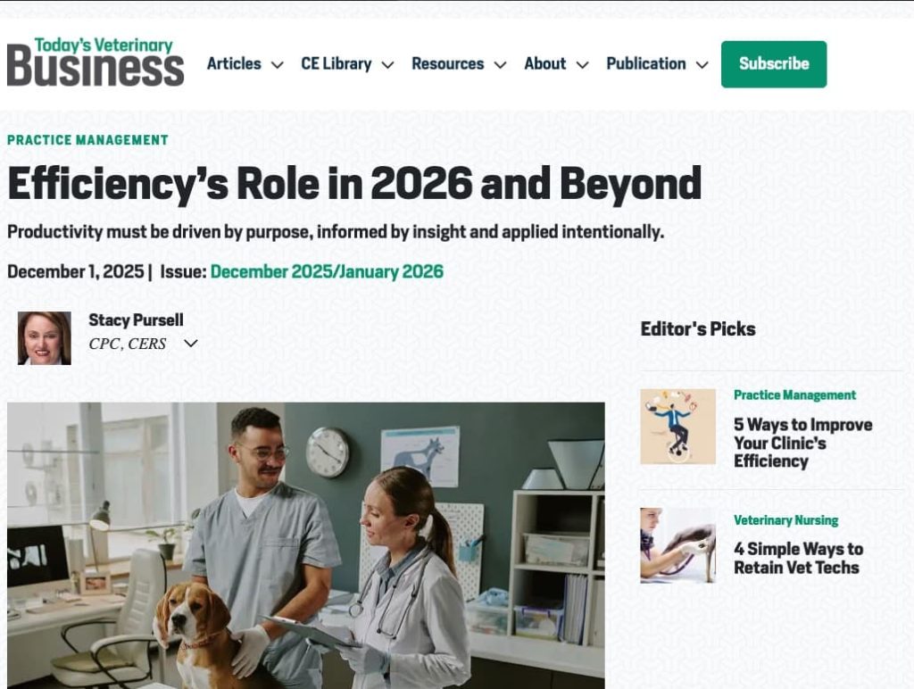 Todays Veterinary Business Efficiency's Role In 2026 And Beyond