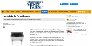 Veterinary Recruiter Veterinarians Money Digest Perfect Resume