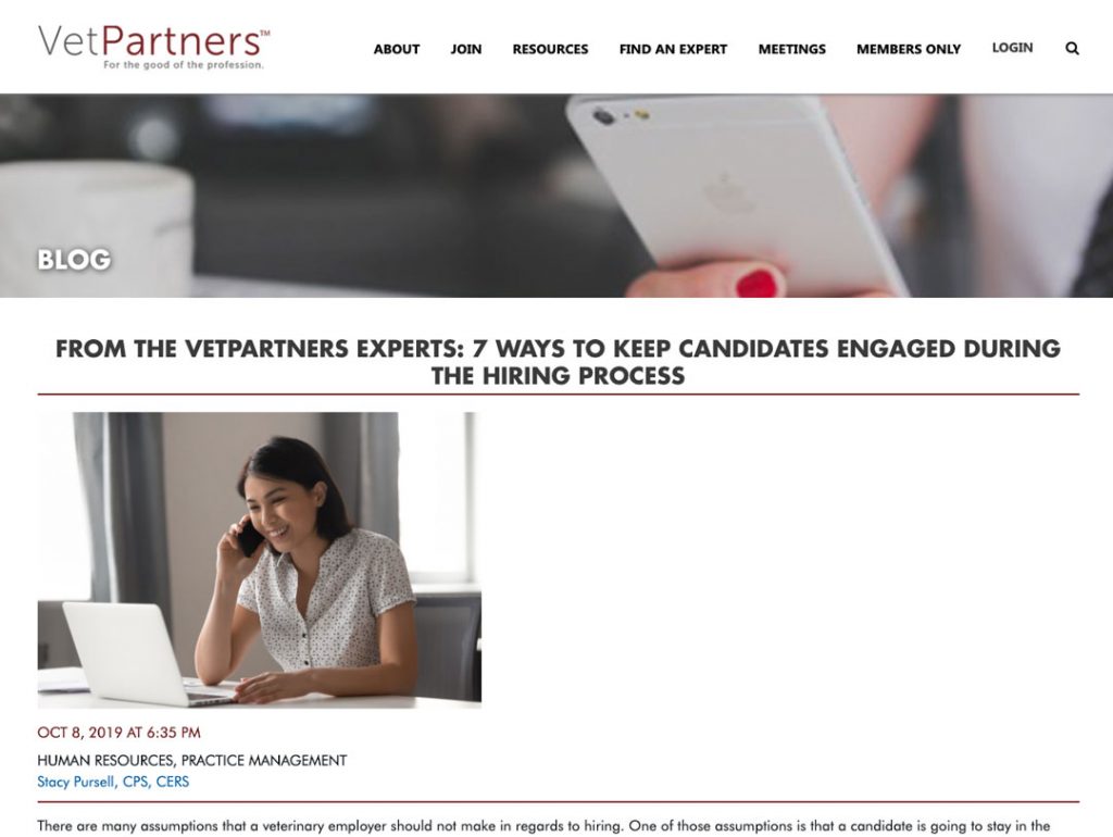 Vetpartners 7 Ways To Keep Candidates Engaged